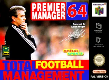 Premier Manager 64 (Europe) box cover front